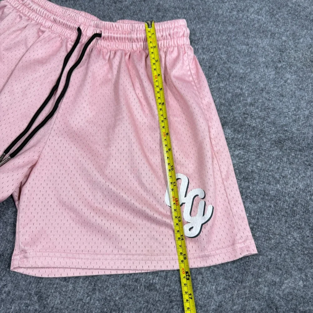 Original Grail OG Mesh Basketball Shorts Pink Mens Large Made in Hawaii OG Logo
